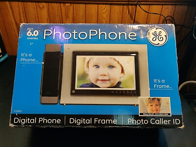 #ad GE PhotoPhone 27956FE1 Cordless Digital Phone Digital Frame Photo Caller ID $31.91
