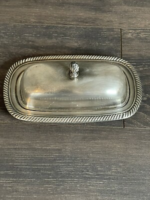 #ad INTERNATIONAL SILVER COMPANY Finest Quality Plated Covered Butter Dish $12.99