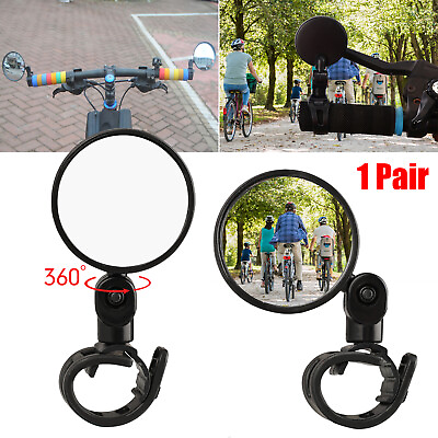 #ad 2x Rotatable Handlebar Rearview Mirror for Cycling Bike Bicycle Rear View Mirror $8.98