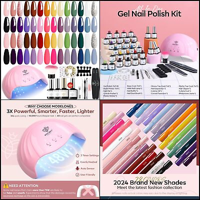 Nail Polish Kit Soak Off UV Poly Gel Light Dryer Lamp Home Curing Manicure Set.. $62.47