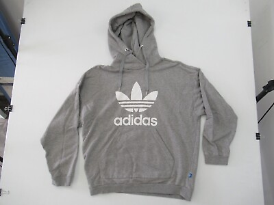 Adidas Hoodie Womens Size L Trefoil Grey Large Running Gym Staple 18 44 Large #ad $24.99