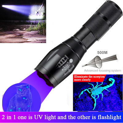 Super Bright 990000lm UV Torch Ultra Violet Flashlight Blacklight Light Lamp LED $8.50