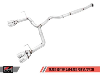 #ad AWE for Subaru WRX STI VA GV Sedan Track Edition Exhaust Chrome Silver Tips $1115.20