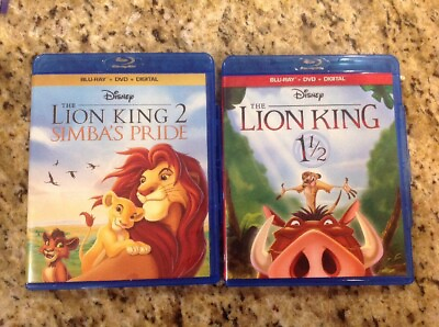 #ad The Lion King II: Simbas Pride amp; Lion King 1 1 2 Blu ray DVD20174 Disc $26.48