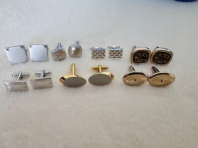 #ad Seven sets of Vintage Cufflinks Silver and Gold Sets $9.00