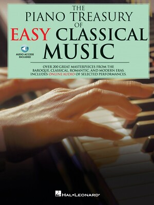 #ad The Piano Treasury of Easy Classical Music Sheet Music Book and Audio 014025521 $29.95