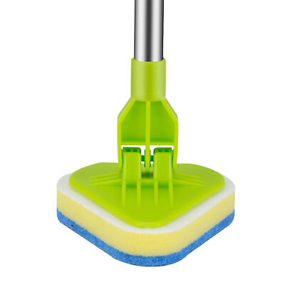 #ad 2 In 1 Cleaning Brush Tub And Tile Scrubber Sponge With 180°Adjustable Handle $7.42