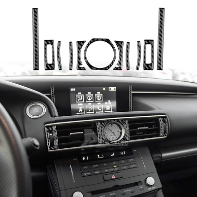 #ad Center Air Vent Clock Panel Cover Carbon Fiber Sticker For Lexus RC300 350 200T $15.99