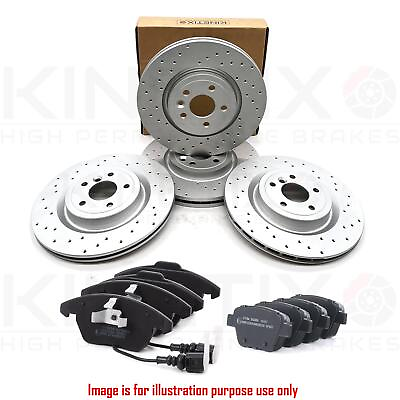 #ad FOR VW CADDY FRONT REAR DRILLED PERFORMANCE BRAKE DISCS PADS 288mm 272mm FR RR GBP 319.99
