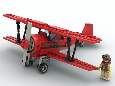 LEGO MOC Custom City Creator Adventurer#x27;s Red Biplane PDF Building Instructions $2.00