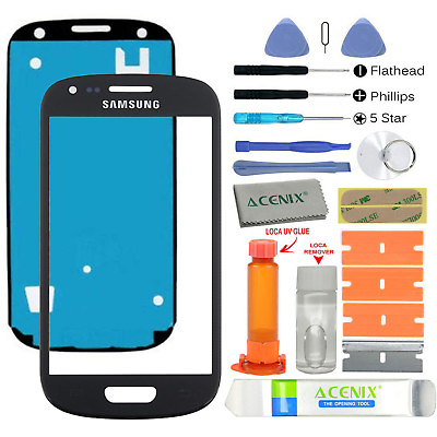 #ad #ad Samsung Galaxy S3 Mini Front Glass Lens Screen Replacement Kit Black UV Glue $19.99