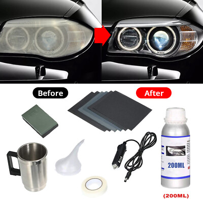 #ad Headlight Len Restoration Repair Kit Car Headlight Cleaner PolishingLiquid $32.99