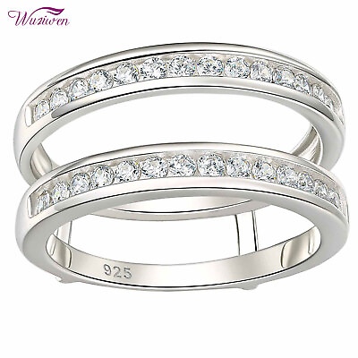 #ad Sterling Silver Classical Women Wedding Ring Enhancer Guard Wrap for bridal Ring $33.99