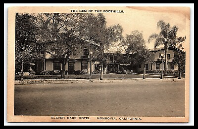 Monrovia California Eleven Oaks Hotel Postcard Street Scene pc169 $9.00