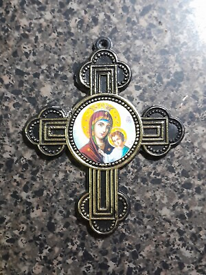 #ad Jesus Christ amp; Blessed Virgin Mary Plastic Cross $15.00