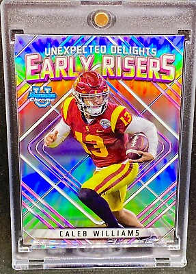 #ad CALEB WILLIAMS ROOKIE REFRACTOR RC Silver Holo SP Insert USC INVEST BEARS #1 $29.69