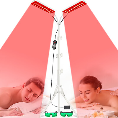 #ad #ad IR Red Light Therapy Device Face Full Body Lamps Body Pain Relief Dual Stand $76.99