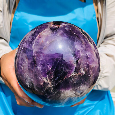 #ad 6.86LB Natural Dream Amethyst Quartz Crystal Sphere Ball Healing $117.90