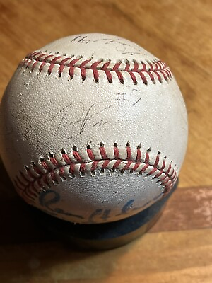 Signed American League baseball Rawlings RO 2 approx 10 unknown signatures.￼ $39.00