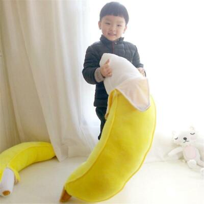 #ad Soft Giant Yellow Banana Plush Pillow Stuffed Realistic Fruit Toy Doll Cute100cm $32.46