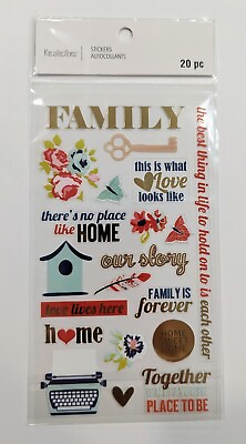 #ad Family amp; Home Clear Flat Scrapbooking Stickers by Recollections $2.99
