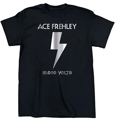 #ad Vtg Ace Frehley 10000 Volts Cotton Black All Size Unisex Shirt MM1360 $23.99