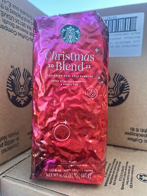 #ad 6 PACK Starbucks Christmas Blend 2023 Whole Bean Arabica Coffee 16 oz $70.18
