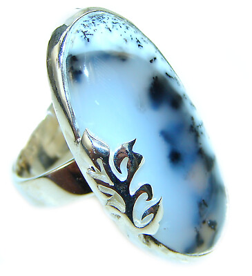 #ad Top Quality Dendritic Agate .925 Sterling Silver handcrafted Ring size: 7 adjus $72.96