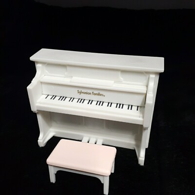 #ad Calico Critters Sylvanian Families White Upright Piano with Bench $14.99