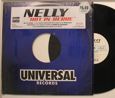 #ad Nelly 12In Hot In Herre On Universal Vg To Vg Generic In Shrink W Hype $19.99