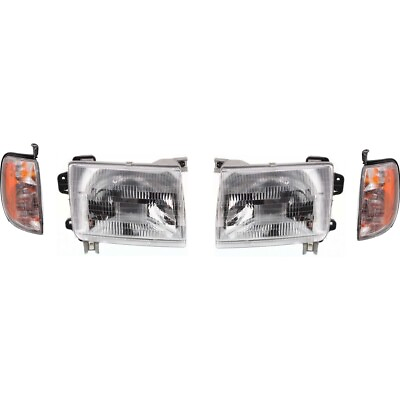 Headlight Kit For 98 2000 Nissan Frontier Left and Right 4Pc $84.02