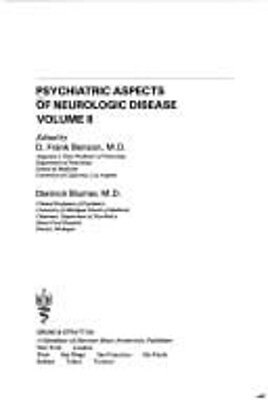 #ad Psychiatric Aspects of Neurologic Disease Hardcover $5.89