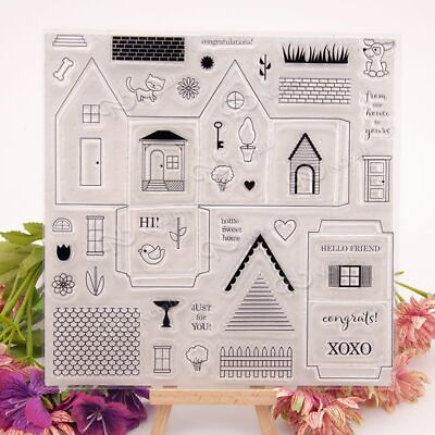 #ad #ad House Clear Silicone Stamps Transparent Card Stamp Scrapbooking Supplies 1pc Set $22.58