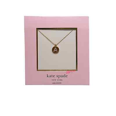 #ad Kate Spade pavé initial mini pendant necklace Letter A $55.00