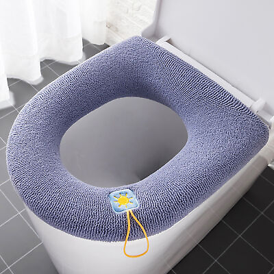 Toilet Seat Cover Anti fade Good Elastic Toilet Seat Protective Cover with Lift #ad $8.83