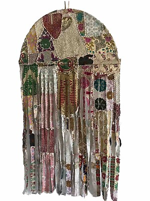 #ad Vintage Indian Embroidered Patchwork Wall Tapestry Wall Hanging Hippie Boho $29.99