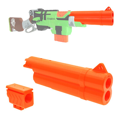 #ad MaLiang 3D Print Shotgun Barrel Muzzle Sight Black for Nerf SlingFire Modify Toy $27.90