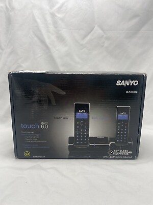 #ad NEW Sanyo Touch Dect 6.0 CLT D6622 Dual Handset Digital Cordless Digital Phone $39.99