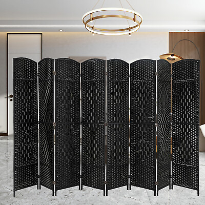 #ad 8 6 4 Panel Room Divider Screen Wood Screen Folding Portable Partition Screen $62.83