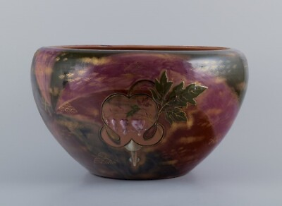 Emile Gallé. Colossal Art Nouveau ceramic vase of museum quality. $1670.00