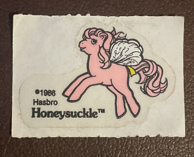 #ad Vintage G1 My Little Pony Accessories Flutter Flat Sticker Honeysuckle $24.99