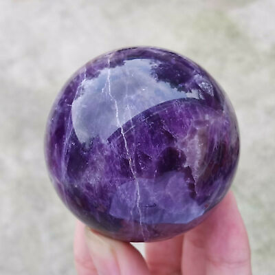 #ad 1PC A Natural dreamy amethyst quartz sphere crystal ball reiki healing 45mm US $17.99