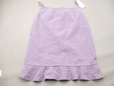 #ad NWT KASPER Size 8 Womens Purple Stretch Back Zip Lined Short Ruffle Skirt 020 $10.00