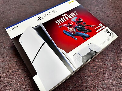 #ad New Sony PlayStation 5 Slim Console Marvel’s Spider Man 2 Bundle Disc Edition $468.98
