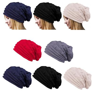 #ad Men Women Ladies Knitted Slouch hat Cap $8.26