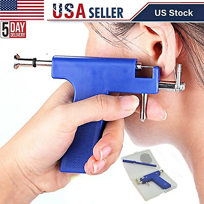 Professional Ear Piercing Gun Kit Tool Set Ear Nose Navel Body Piercing Gun $7.90