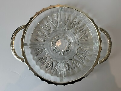 #ad Vintage Queen Anne Silver Plated Condiments Serving Dish $49.99