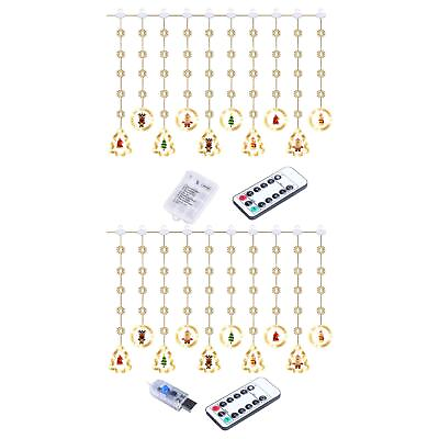 LED String Battery Powered Remote Control Decorative Hanging Light Backdrop $25.72