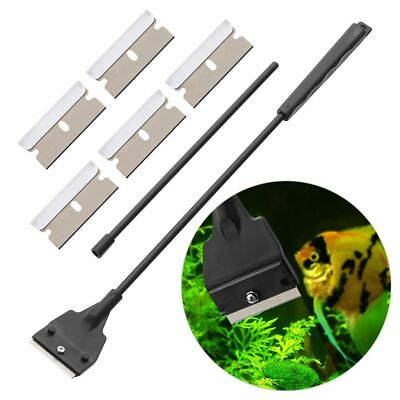 #ad Stainless Steel Grass Tank or Fish Tank Algae Removal Scraper Cleaner $6.89