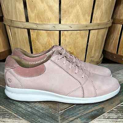 #ad Clarks Unstructured Un Adorn Lace Dusty Pink Nubuck Leather Sneakers Womens 9.5 $49.00